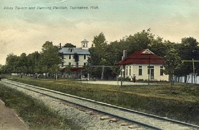 Topinabee Dance Hall - Old Post Card Photo (newer photo)
